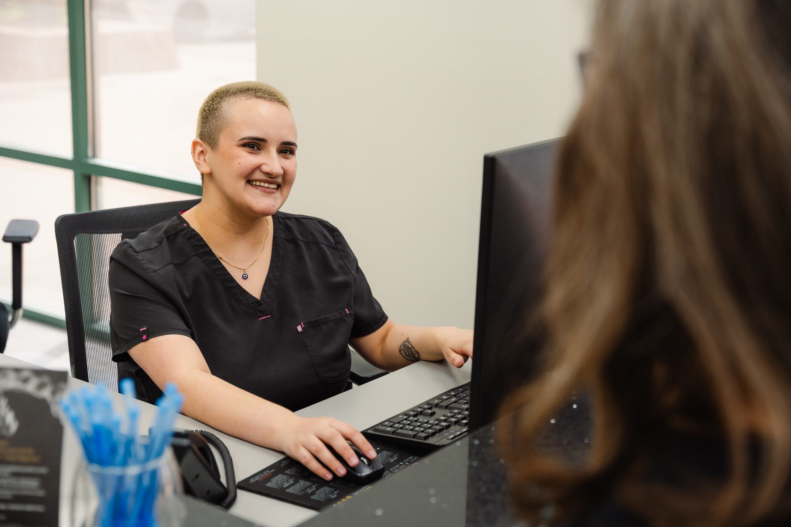 Alexa greeting patient